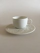 Bjorn Wiinblad for Rosenthal White Espresso Cup with Decorated Saucer