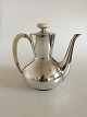 F. Hingelberg Sterling Silver Coffee Pot No 32804 with Handles Made of Ivory