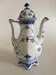 Royal Copenhagen Blue Fluted Full Lace Coffee Pot No 1202