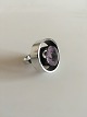 Hans Hansen Sterling Silver Ring with Violet Quartz