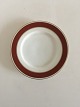 Bing & Grondahl Egmont Side Plate No 28A. White with Wine Red Border and Gold 
Line