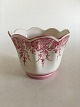 Lars Syberg Ceramic Pottery Bowl with Pink Flowered Pattern
