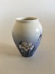 Royal Copenhagen Vase No 2676/271 with French Lilly and Swollow Motif