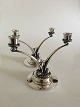 Georg Jensen Sterling Silver Harald Nielsen Two-armed Candlesticks No. 278