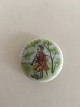 Royal Copenhagen Porcelain Button with Handpainted Motif of Musician