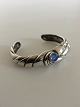 Georg Jensen Sterling Silver Ole Kortzau Bangle Armring No. 360 with Moonstone