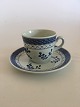 Royal Copenhagen / Aluminia Blue Tranquebar Coffee Cup with Saucer No. 992