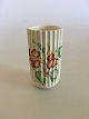 Lyngby Vase 10.3 cm H. with Flower Motif. Lyngby Porcelain