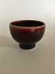 Royal Copenhagen Ivan Weiss Unique Stoneware Bowl in Oxblood Glaze