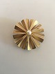 Hans Hansen 14K Round Gold Brooch with Pearl