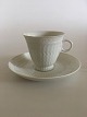 Royal Copenhagen White Fan Mocca Cup and Saucer No. 11538