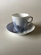 Royal Copenhagen Art Nouveau Mocha Cup and Saucer Unique signed by Oluf Jensen