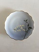 Bing & Grondahl Cake Plate with Flower Decoration and Goldrim