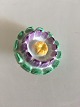 Royal Copenhagen Green / Purple / Yellow Porcelain Flower