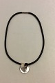 Georg Jensen Sterling Silver Torun Pendant with rubber collar No 374