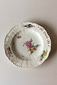 Royal Copenhagen Saxon Flower Dinner-/Fruit Plate Premium model with pierced 
border