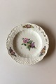 Royal Copenhagen Saxon Flower Dinner-/Fruit Plate Premium model with pierced 
border