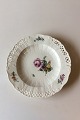 Royal Copenhagen Saxon Flower Dinner-/Fruit Plate Premium model with pierced 
border