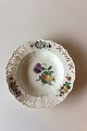 Royal Copenhagen Saxon Flower Deep Plate Premium model with pierced border