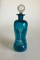 Holmegaard / Kastrup Glassworks Kluk Kluk Decanter in Blue Glass with Clear 
Bottle Lid