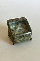 Jewelry Box of Brass with Glass Lid.