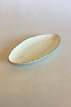 Royal Copenhagen Creme Curved with Gold (Pattern 1235) Small Oval Dish No 1689