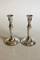 English Silver House Copenhagen Sterling Silver Pair of Candle Holders