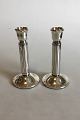 Axel Holm, Copenhagen Sterling Silver Pair of Candle Holders