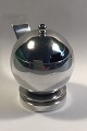 Georg Jensen Sterling Pyramid Sterling Silver mustard Jar with green enamel No 
632