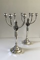 A Pair of Georg Jensen candelabra in sterling silver No 474