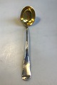 Large Silver Soup Ladle, hallmarked, bowl with gilding on the inside