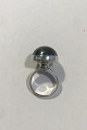 Georg Jensen Sterling Silver Ring No 123 with Hematite Nanna Ditzel