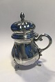 Silver Mustard Pot with lid and glass lining