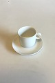 Royal Copenhagen Alev Siesbye, White/Leda Coffee Cup and Saucer No 072