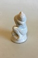 L. Hjorth White glazed ceramic Figurine of sitting woman No 810