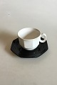 Bing & Grondahl White Café Coffe Cup and black Saucer No 305