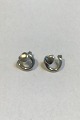 Georg Jensen Sterling Silver Artist Heart Ear Studs 2002 - Regitze Overgaard