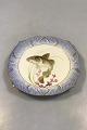Royal Copenhagen Blue Fish Plate with Gold No 1212/3002
