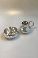 Georg Jensen Sterling Silver Creamer and Sugar Bowl No 1017 Henning Koppel