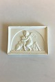 Royal Copenhagen Biscuit Plate Relief "Amor caresses the faithful dog"