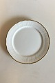 Royal Copenhagen White Curved with serrated Gold edge(Pattern 387/ Josephine) 
Lunch Plate No 622