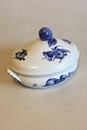 Royal Copenhagen Blue Flower, Beaded Oval Bowl with Lid No 8054