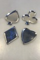 Sterling Silver Pin Dishes Set of 4(Playing Card symbols)