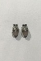 Georg Jensen Sterling Silver Annual Ear Clips 2011Pink Quartz