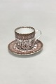 British Copeland cup and saucer with gilt rim.