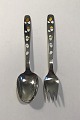 Cohr Sterling Silver Childs Flatware Spoon/Fork (Egg and Chicken)