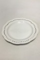 Royal Copenhagen White Flora Danica Pearl Pattern Charger plate with pierced 
border No 20/3574