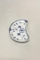 Royal Copenhagen Blue Flutet Half Lace Crescent shaped plate No 559