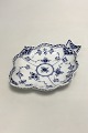 Royal Copenhagen Blue Fluted Half Lace Small Leaf-shaped Cake dish No 550