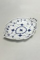 Royal Copenhagen Blue Fluted Plain Leaf-shaped Cake dish No 145